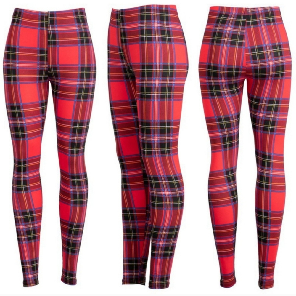 Plaid Leggings - holiday fun! - Picture 2 of 4